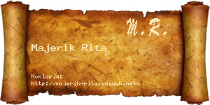 Majerik Rita névjegykártya